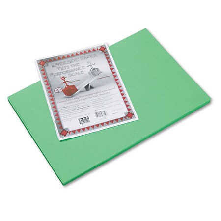 Pacon Riverside Construction Paper, 76lb, 12 x 18, Green, PK50 103620